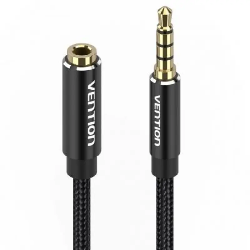 Cable Estéreo Vention BHCBF/ Jack 3.5 Macho - Jack 3.5 Hembra/ 1m/ Negro Cable Estéreo Vention BHCBF/ Jack 3.5 Macho - Jack 3.5 Hembra/ 1m/ Negro