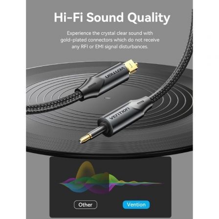 Cable de Audio de Fibra óptica Vention BKCBH/ 2m/ Negro Cable de Audio de Fibra óptica Vention BKCBH/ 2m/ Negro