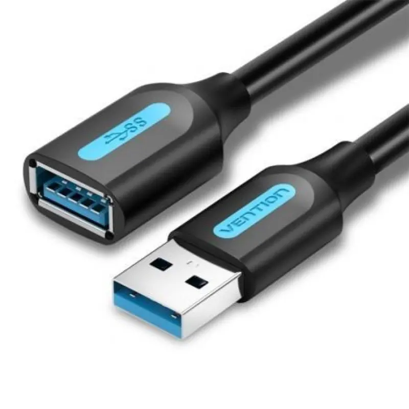 Cable Alargador USB 3.0 Vention CBHBG/ USB Macho - USB Hembra/ 5Gbps/ 1.5m/ Negro Cable Alargador USB 3.0 Vention CBHBG/ USB Macho - USB Hembra/ 5Gbps/ 1.5m/ Negro