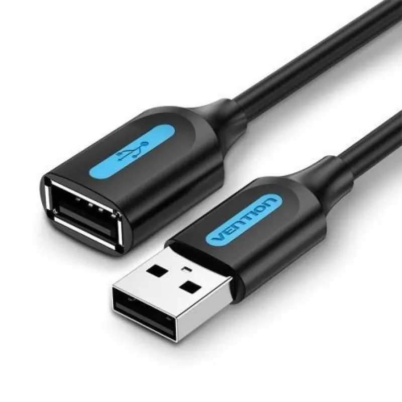 Cable Alargador USB 2.0 Vention CBIBD/ USB Macho - USB Hembra/ 50cm/ Negro Cable Alargador USB 2.0 Vention CBIBD/ USB Macho - USB Hembra/ 50cm/ Negro