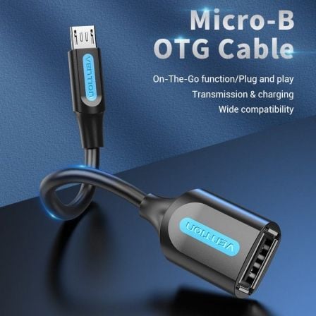 Cable USB 2.0 Vention CCUBB/ MicroUSB Macho - USB Hembra/ 480Mbps/ 15cm/ Negro Cable USB 2.0 Vention CCUBB/ MicroUSB Macho - USB Hembra/ 480Mbps/ 15cm/ Negro