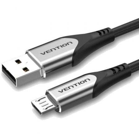 Cable USB 2.0 Vention COAHC/ USB Macho - MicroUSB Macho/ Hasta 60W/ 480Mbps/ 25cm/ Gris Cable USB 2.0 Vention COAHC/ USB Macho - MicroUSB Macho/ Hasta 60W/ 480Mbps/ 25cm/ Gris