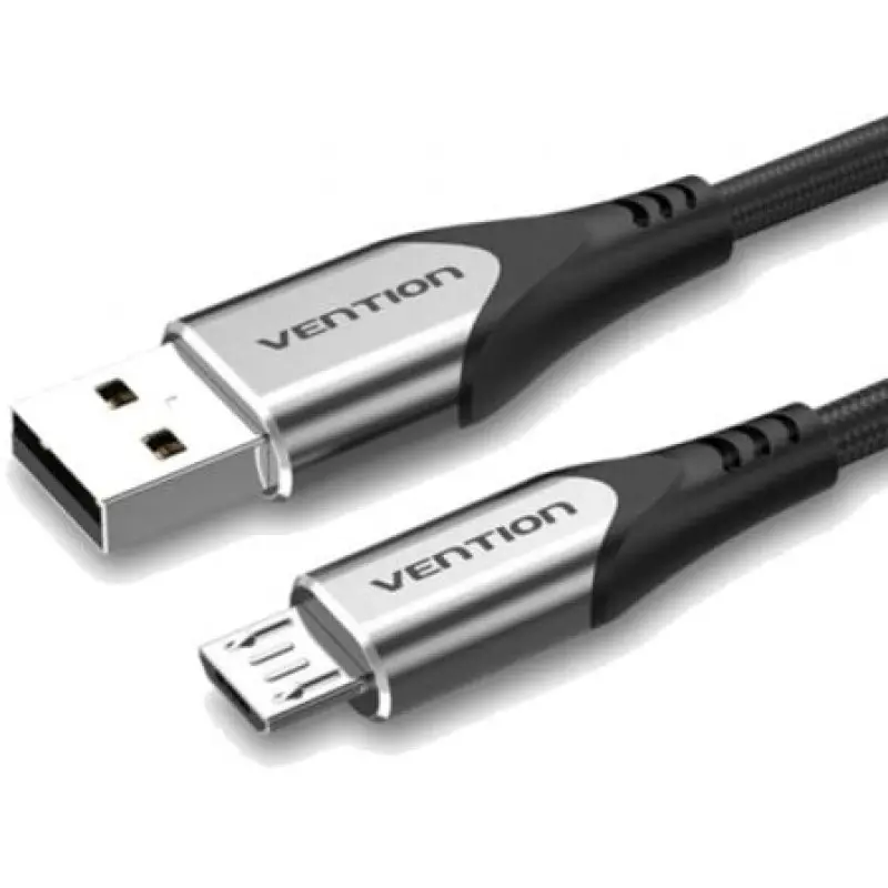 Cable USB 2.0 Vention COAHD/ USB Macho - MicroUSB Macho/ Hasta 60W/ 480Mbps/ 50cm/ Gris Cable USB 2.0 Vention COAHD/ USB Macho - MicroUSB Macho/ Hasta 60W/ 480Mbps/ 50cm/ Gris