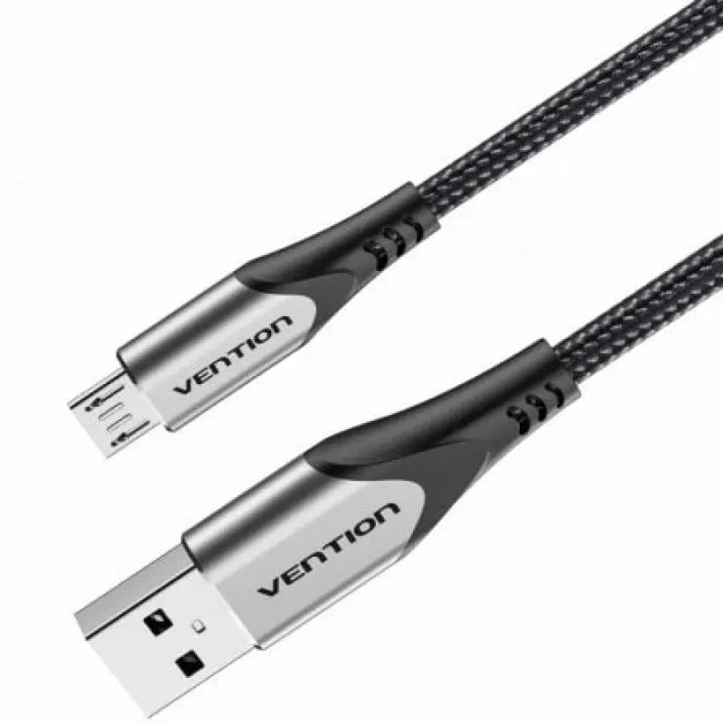 Cable USB 2.0 Vention COAHH/ microUSB Macho - USB Macho/ Hasta 60W/ 480Mbps/ 2m/ Gris Cable USB 2.0 Vention COAHH/ microUSB Macho - USB Macho/ Hasta 60W/ 480Mbps/ 2m/ Gris