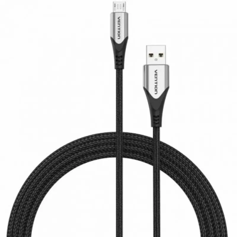 Cable USB 2.0 Vention COAHH/ microUSB Macho - USB Macho/ Hasta 60W/ 480Mbps/ 2m/ Gris Cable USB 2.0 Vention COAHH/ microUSB Macho - USB Macho/ Hasta 60W/ 480Mbps/ 2m/ Gris