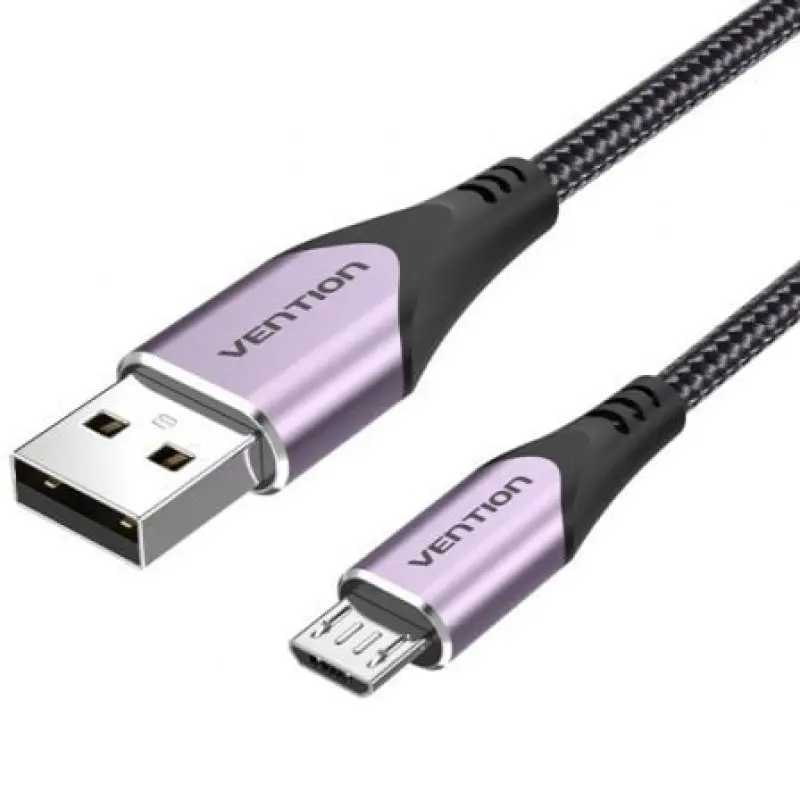Cable USB 2.0 Vention COAVH/ USB Macho - MicroUSB Macho/ Hasta 60W/ 480Mbps/ 2m/ Purpura Cable USB 2.0 Vention COAVH/ USB Macho - MicroUSB Macho/ Hasta 60W/ 480Mbps/ 2m/ Purpura
