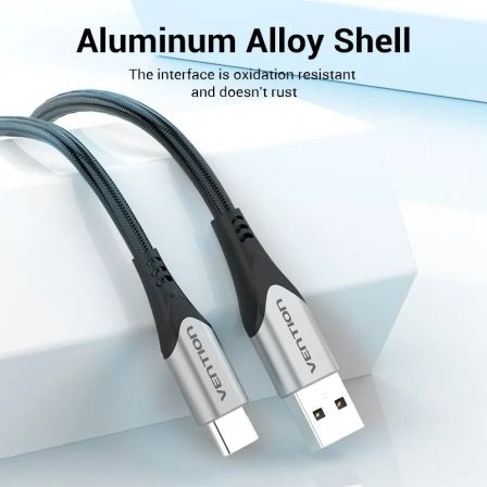 Cable USB 2.0 Tipo-C Vention CODHD/ USB Tipo-C Macho - USB Macho/ Hasta 60W/ 480Mbps/ 50cm/ Gris Cable USB 2.0 Tipo-C Vention CODHD/ USB Tipo-C Macho - USB Macho/ Hasta 60W/ 480Mbps/ 50cm/ Gris