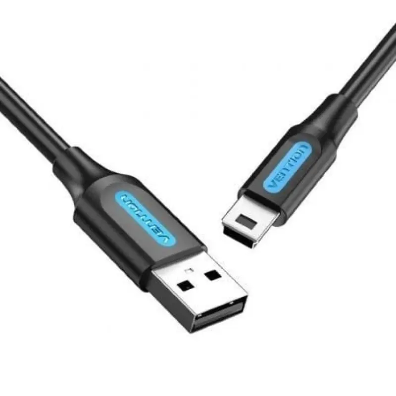 Cable USB 2.0 Vention COMBH/ USB Macho - MiniUSB Macho/ Hasta 10W/ 480Mbps/ 2m/ Negro Cable USB 2.0 Vention COMBH/ USB Macho - MiniUSB Macho/ Hasta 10W/ 480Mbps/ 2m/ Negro