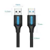 Cable USB 3.0 Vention CONBI/ USB Macho - USB Macho/ 5Gbps/ 3m/ Negro Cable USB 3.0 Vention CONBI/ USB Macho - USB Macho/ 5Gbps/ 3m/ Negro