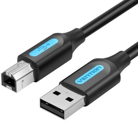 Cable USB 2.0 Impresora Vention COQBD/ USB Tipo-B Macho - USB Macho/ 480Mbps/ 50cm/ Negro Cable USB 2.0 Impresora Vention COQBD/ USB Tipo-B Macho - USB Macho/ 480Mbps/ 50cm/ Negro