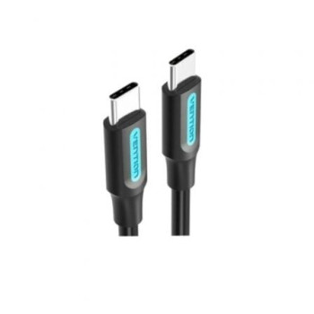 Cable USB 2.0 Tipo-C Vention COSBF/ USB Tipo-C Macho - USB Tipo-C Macho/ Hasta 60W/ 480Mbps/ 1m/ Negro