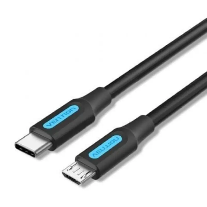Cable USB 2.0 Tipo-C Vention COVBG/ USB Tipo-C Macho - MicroUSB Macho/ Hasta 10W/ 480Mbps/ 1.5m/ Negro Cable USB 2.0 Tipo-C Vention COVBG/ USB Tipo-C Macho - MicroUSB Macho/ Hasta 10W/ 480Mbps/ 1.5m/ Negro