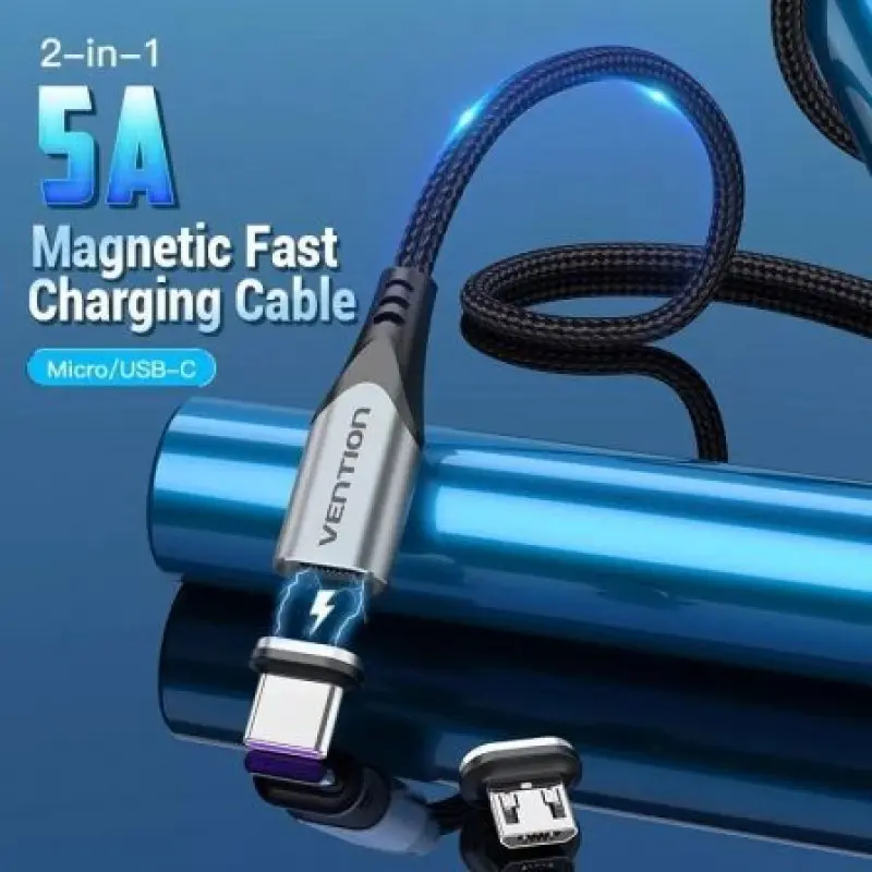 Cable USB 2.0 Vention CQNHD/ USB Macho/ MicroUSB Macho - USB Tipo-C Macho/ 50cm/ Gris Cable USB 2.0 Vention CQNHD/ USB Macho/ MicroUSB Macho - USB Tipo-C Macho/ 50cm/ Gris