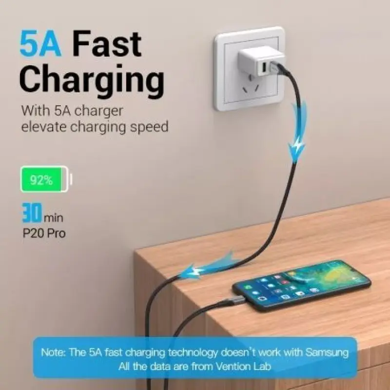Cable USB 2.0 Vention CQNHD/ USB Macho/ MicroUSB Macho - USB Tipo-C Macho/ 50cm/ Gris Cable USB 2.0 Vention CQNHD/ USB Macho/ MicroUSB Macho - USB Tipo-C Macho/ 50cm/ Gris