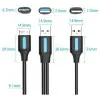Cable USB 3.0 Vention CQPBF/ USB Macho - MicroUSB Macho/ USB 2.0 Macho/ 5Gbps/ 1m/ Negro Cable USB 3.0 Vention CQPBF/ USB Macho - MicroUSB Macho/ USB 2.0 Macho/ 5Gbps/ 1m/ Negro