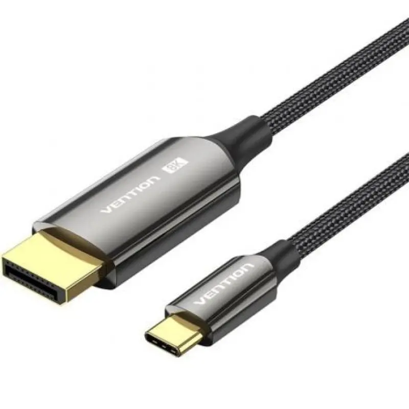 Cable Conversor DisplayPortI 8K Vention CRFBD/ USB Tipo-C Macho - DisplayPort Macho/ 50cm/ Negro Cable Conversor DisplayPortI 8K Vention CRFBD/ USB Tipo-C Macho - DisplayPort Macho/ 50cm/ Negro