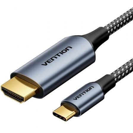 Cable Conversor HDMI 2.0 4K Vention CRHHAC/ USB Tipo-C Macho - HDMI Macho/ 1.8m/ Negro Cable Conversor HDMI 2.0 4K Vention CRHHAC/ USB Tipo-C Macho - HDMI Macho/ 1.8m/ Negro