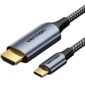 Cable Conversor HDMI 2.0 4K Vention CRHHF/ USB Tipo-C Macho - HDMI Macho/ 1m/ Negro Cable Conversor HDMI 2.0 4K Vention CRHHF/ USB Tipo-C Macho - HDMI Macho/ 1m/ Negro