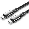 Cable USB 2.0 Tipo-C 5A 100W Vention CTKBAV/ USB Tipo-C Macho - USB Tipo-C Macho/ Hasta 100W/ 480Mbps/ 1.2m/ Negro Cable USB 2.0 Tipo-C 5A 100W Vention CTKBAV/ USB Tipo-C Macho - USB Tipo-C Macho/ Hasta 100W/ 480Mbps/ 1.2m/ Negro