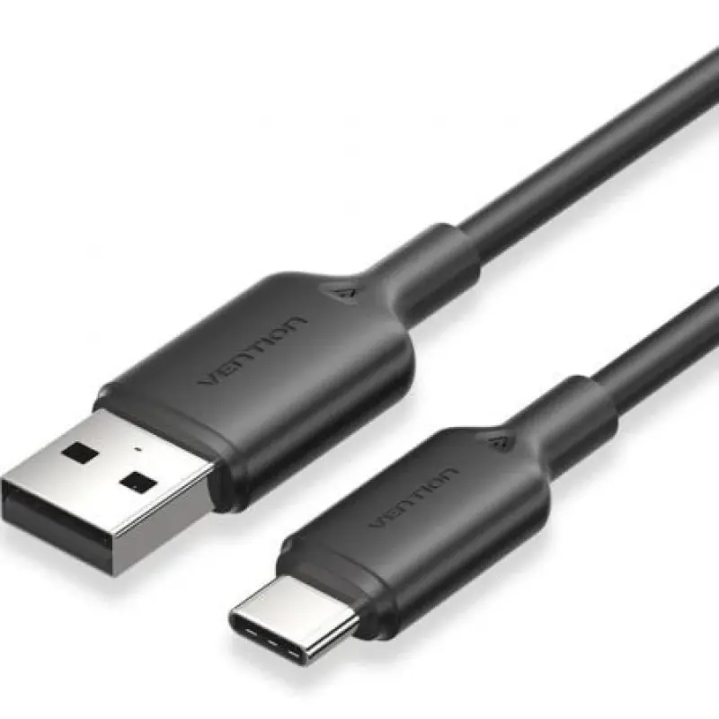Cable USB 2.0 Tipo-C Vention CTQBF/ USB Tipo-C Macho - USB Macho/ Hasta 60W/ 480Mbps/ 1m/ Negro Cable USB 2.0 Tipo-C Vention CTQBF/ USB Tipo-C Macho - USB Macho/ Hasta 60W/ 480Mbps/ 1m/ Negro