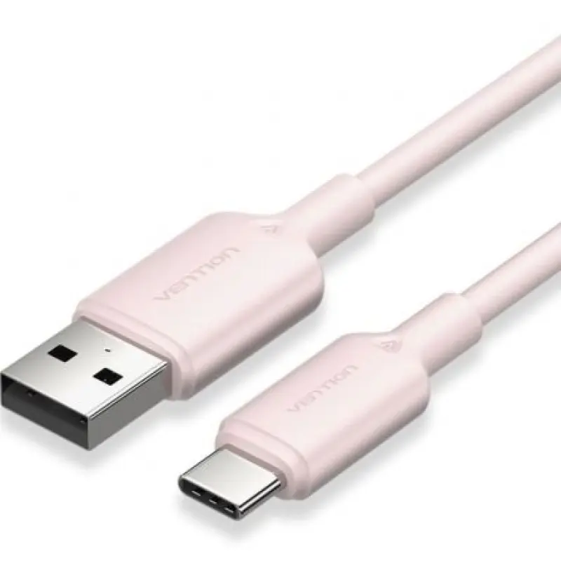 Cable USB 2.0 Tipo-C Vention CTQPF/ USB Tipo-C Macho - USB Macho/ Hasta 60W/ 480Mbps/ 1m/ Rosa Cable USB 2.0 Tipo-C Vention CTQPF/ USB Tipo-C Macho - USB Macho/ Hasta 60W/ 480Mbps/ 1m/ Rosa