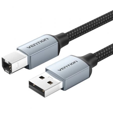 Cable USB 2.0 Impresora Vention CTTHG/ USB Tipo-B Macho - USB Macho/ 480Mbps/ 2m/ Gris Cable USB 2.0 Impresora Vention CTTHG/ USB Tipo-B Macho - USB Macho/ 480Mbps/ 2m/ Gris