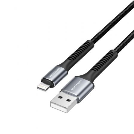 Cable USB 2.0 Lightning Vention H14BF/ Lightning Macho - USB Macho/ 10W/ 480Mbps/ 1m/ Negro Cable USB 2.0 Lightning Vention H14BF/ Lightning Macho - USB Macho/ 10W/ 480Mbps/ 1m/ Negro