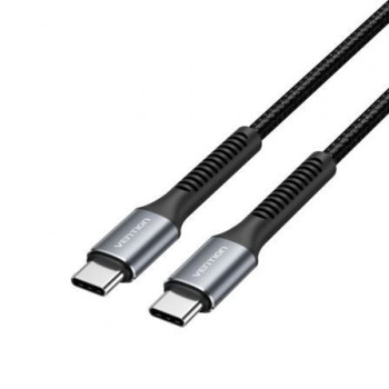 Cable USB Tipo-C Vention H15BF/ USB Tipo-C Macho - USB Tipo-C Macho/ 60W/ 480Mbps/ 1m/ Negro