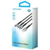Cable USB Tipo-C Lightning Vention H18BAV/ USB Tipo-C Macho/ Lightning Macho - MicroUSB Macho - USB Macho/ 1.2m/ Negro Cable USB Tipo-C Lightning Vention H18BAV/ USB Tipo-C Macho/ Lightning Macho - MicroUSB Macho - USB Macho/ 1.2m/ Negro