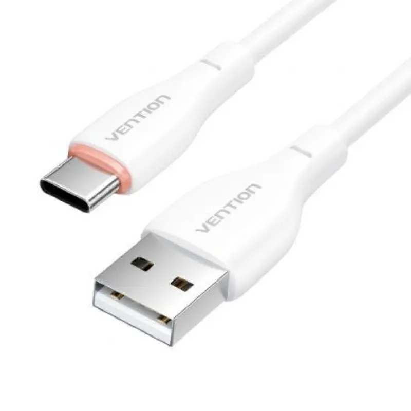 Cable USB Tipo-C Vention H25WF/ USB Tipo-C Macho - USB Macho/ 15W/ 480Mbps/ 1m/ Blanco Cable USB Tipo-C Vention H25WF/ USB Tipo-C Macho - USB Macho/ 15W/ 480Mbps/ 1m/ Blanco