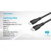 Cable USB Tipo-C Lightning Vention H28BF/ USB Tipo-C Macho - Lightning Macho/ 27W/ 480Mbps/ 1m/ Negro