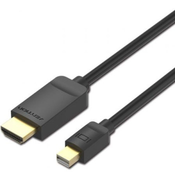 Cable Conversor Vention HABBH/ Mini DisplayPort Macho - HDMI Macho/ 2m/ Negro Cable Conversor Vention HABBH/ Mini DisplayPort Macho - HDMI Macho/ 2m/ Negro