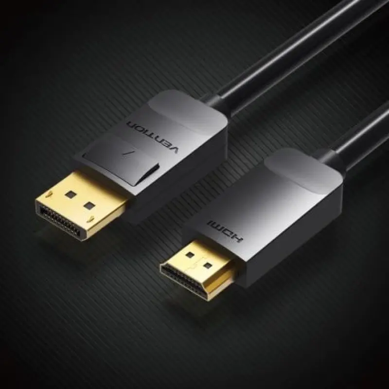Cable Conversor Vention HADBG/ Displayport Macho - HDMI Macho/ 1.5m/ Negro Cable Conversor Vention HADBG/ Displayport Macho - HDMI Macho/ 1.5m/ Negro