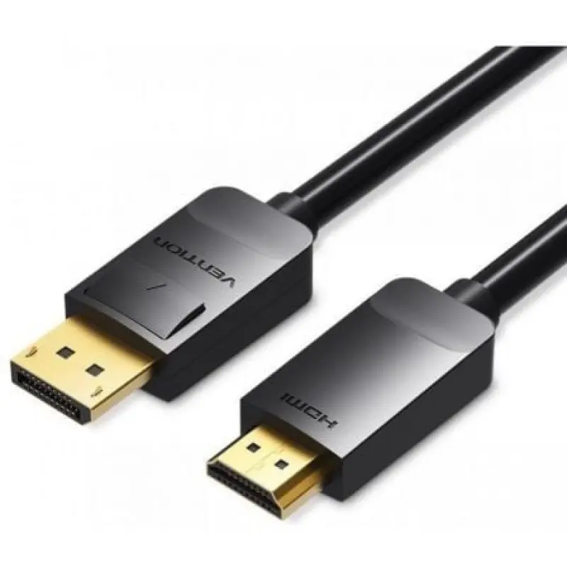 Cable Conversor Vention HADBI/ DisplayPort Macho - HDMI Macho/ 3m/ Negro Cable Conversor Vention HADBI/ DisplayPort Macho - HDMI Macho/ 3m/ Negro