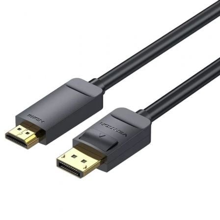 Cable Conversor Vention HAGBG/ DisplayPort Macho - HDMI 4K Macho/ 1.5m/ Negro Cable Conversor Vention HAGBG/ DisplayPort Macho - HDMI 4K Macho/ 1.5m/ Negro