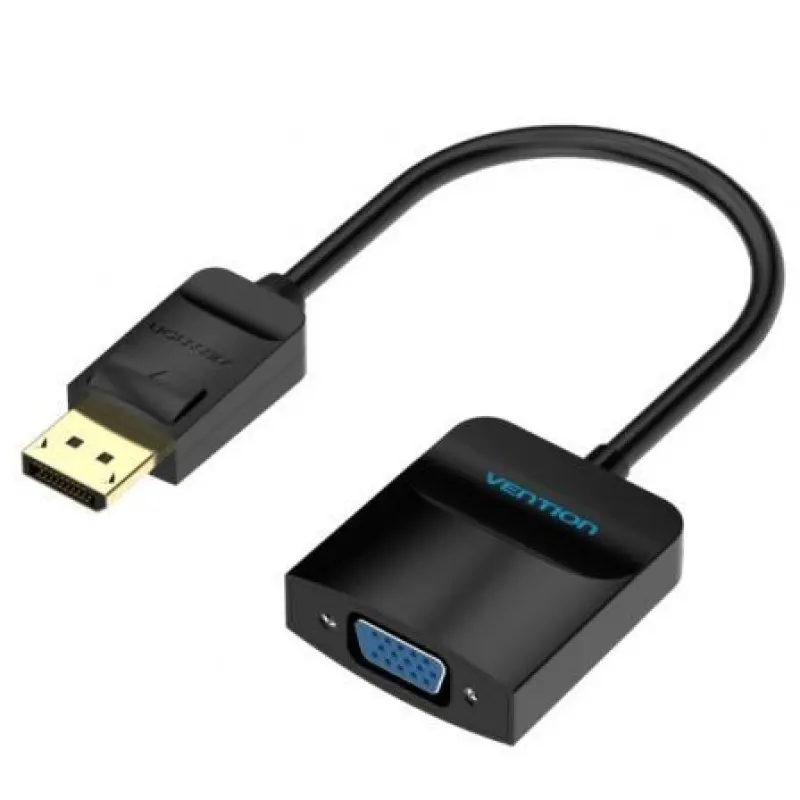 Conversor Vention HBFBB/ DisplayPort Macho - VGA Hembra/ 15cm/ Negro Conversor Vention HBFBB/ DisplayPort Macho - VGA Hembra/ 15cm/ Negro