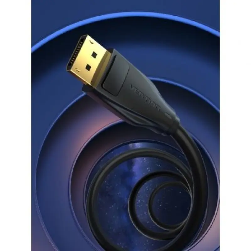 Cable DisplayPort 1.4 8K Vention HCDBG/ DisplayPort Macho - DisplayPort Macho/ 1.5m/ Negro Cable DisplayPort 1.4 8K Vention HCDBG/ DisplayPort Macho - DisplayPort Macho/ 1.5m/ Negro