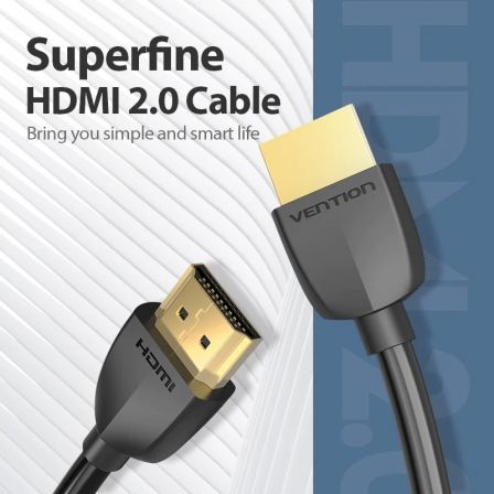Cable HDMI 2.0 4K Portatil Vention AAIBH/ HDMI Macho - HDMI Macho/ 2m/ Negro Cable HDMI 2.0 4K Portatil Vention AAIBH/ HDMI Macho - HDMI Macho/ 2m/ Negro