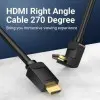 Cable HDMI 2.0 4K Acodado Vention AAQBF/ HDMI Macho - HDMI Macho/ 1m/ Negro Cable HDMI 2.0 4K Acodado Vention AAQBF/ HDMI Macho - HDMI Macho/ 1m/ Negro