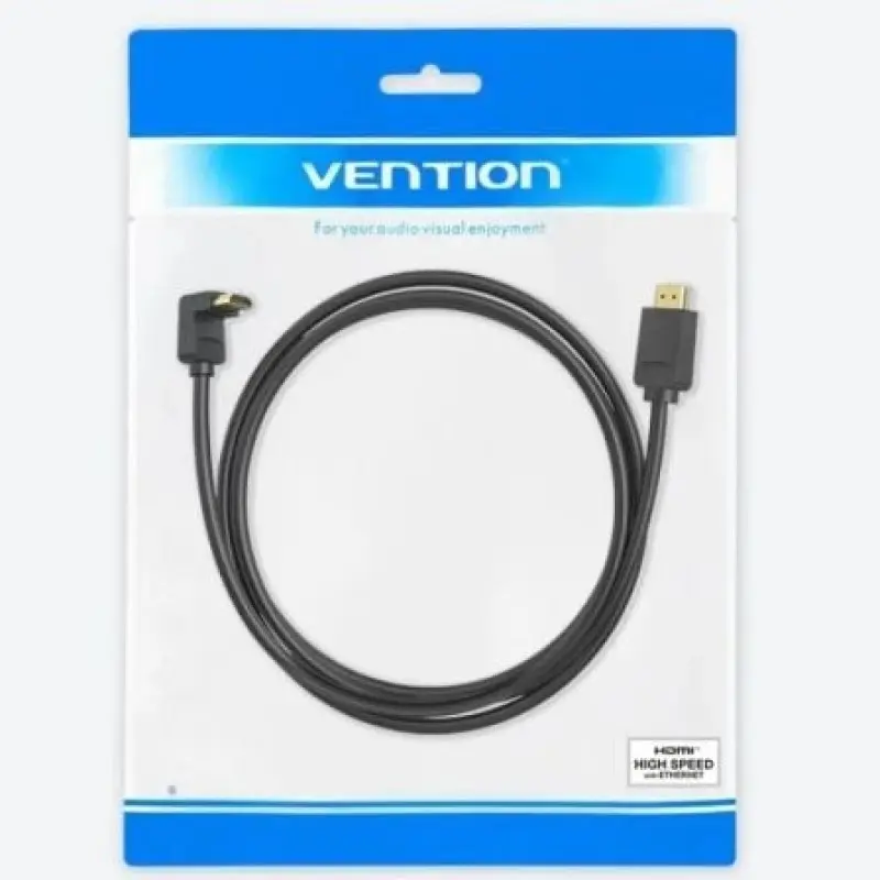 Cable HDMI 2.0 4K Acodado Vention AAQBF/ HDMI Macho - HDMI Macho/ 1m/ Negro Cable HDMI 2.0 4K Acodado Vention AAQBF/ HDMI Macho - HDMI Macho/ 1m/ Negro