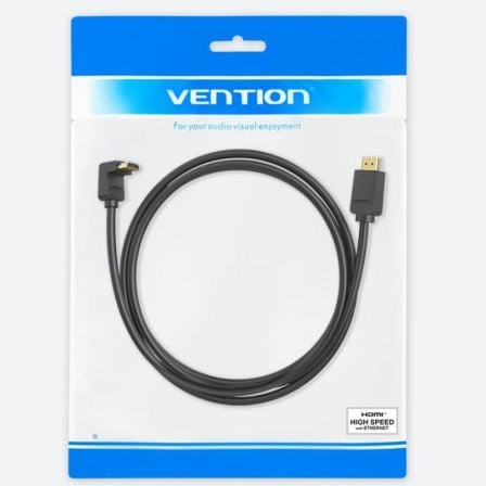Cable HDMI 2.0 4K Acodado Vention AAQBG/ HDMI Macho - HDMI Macho/ 1.5m/ Negro Cable HDMI 2.0 4K Acodado Vention AAQBG/ HDMI Macho - HDMI Macho/ 1.5m/ Negro
