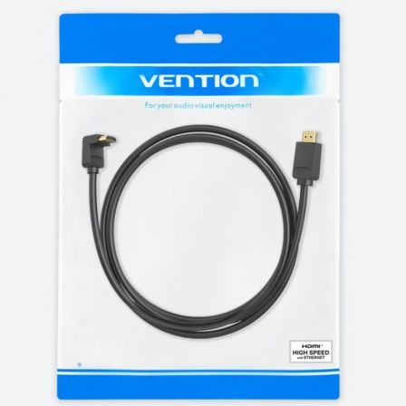 Cable HDMI 2.0 4K Acodado Vention AAQBH/ HDMI Macho - HDMI Macho/ 2m/ Negro Cable HDMI 2.0 4K Acodado Vention AAQBH/ HDMI Macho - HDMI Macho/ 2m/ Negro
