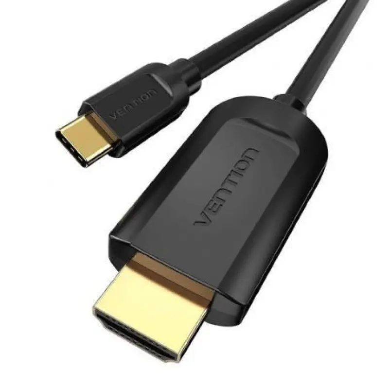 Cable Conversor HDMI 1.4 4K Vention CGUBF/ USB Tipo-C Macho - HDMI Macho/ 1m/ Negro Cable Conversor HDMI 1.4 4K Vention CGUBF/ USB Tipo-C Macho - HDMI Macho/ 1m/ Negro