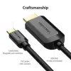 Cable Conversor HDMI 1.4 4K Vention CGUBF/ USB Tipo-C Macho - HDMI Macho/ 1m/ Negro Cable Conversor HDMI 1.4 4K Vention CGUBF/ USB Tipo-C Macho - HDMI Macho/ 1m/ Negro