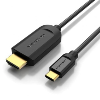 Cable Conversor HDMI 1.4 4K Vention CGUBH/ USB Tipo-C Macho - HDMI Macho/ 2m/ Negro Cable Conversor HDMI 1.4 4K Vention CGUBH/ USB Tipo-C Macho - HDMI Macho/ 2m/ Negro