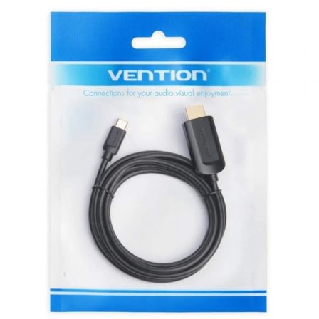 Cable Conversor HDMI 1.4 4K Vention CGUBH/ USB Tipo-C Macho - HDMI Macho/ 2m/ Negro Cable Conversor HDMI 1.4 4K Vention CGUBH/ USB Tipo-C Macho - HDMI Macho/ 2m/ Negro