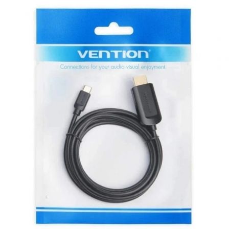 Cable Conversor HDMI 1.4 4K Vention CGUBI/ USB Tipo-C Macho - HDMI Macho/ 3m/ Negro Cable Conversor HDMI 1.4 4K Vention CGUBI/ USB Tipo-C Macho - HDMI Macho/ 3m/ Negro