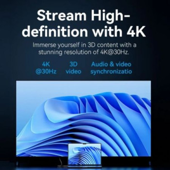 Cable Conversor Vention HFOBJ/ DisplayPort Macho - HDMI Macho/ 5m/ Negro Cable Conversor Vention HFOBJ/ DisplayPort Macho - HDMI Macho/ 5m/ Negro