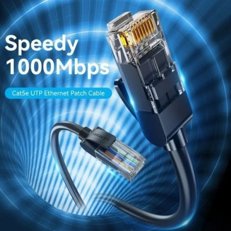 Cable de Red RJ45 UTP Vention IABBX Cat.5e/ 50m/ Negro Cable de Red RJ45 UTP Vention IABBX Cat.5e/ 50m/ Negro