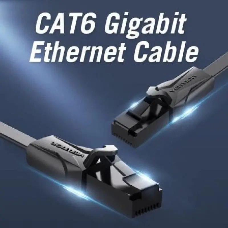 Cable de Red RJ45 UTP Vention IBABK Cat.6/ 8m/ Negro Cable de Red RJ45 UTP Vention IBABK Cat.6/ 8m/ Negro